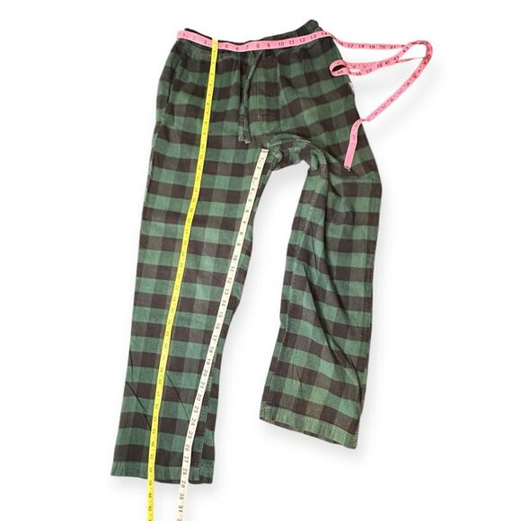 EDDIE BAUER Men’s Green Black Plaid Flannel Lounge Pants Size Small - Picture 5 of 5